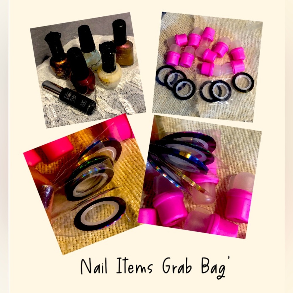 ‘Bundle’ Assorted Nail Polish ~ Nail Striping ~ Nail Polish Removal Cups
